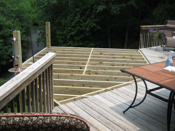 Deck extension Mid-construction